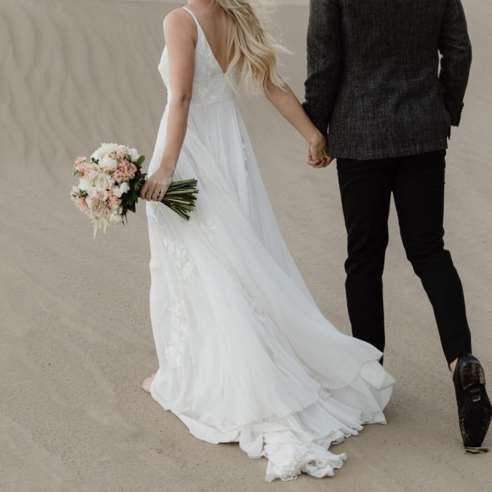 BHLDN Bonaire Dreams of You Wedding Gown Size 0 - Picture 13 of 16